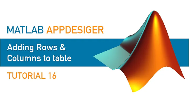 MATLAB AppDesigner  | Tutorial 16 | Adding rows and columns to tables