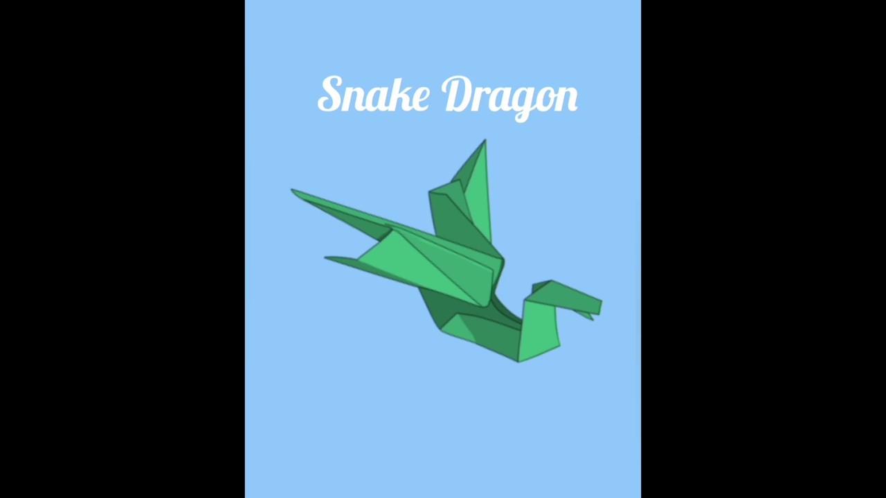 Snake Dragon making using paper following simple steps 