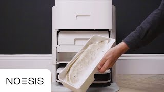 NOESIS Florio F10 Pro - Removing Dirty Mop Pads And Replacing The Dust Bag