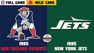 Madden Nfl 2004 Historic Teams - 1985 New England Patriots Vs 1985 New York Jets