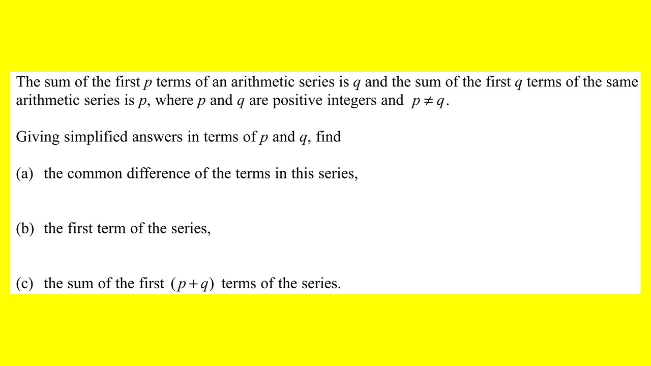 AEA 2010 q2 sequences (Maths: Advanced Extension Award)