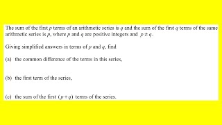 AEA 2010 q2 sequences (Maths: Advanced Extension Award)