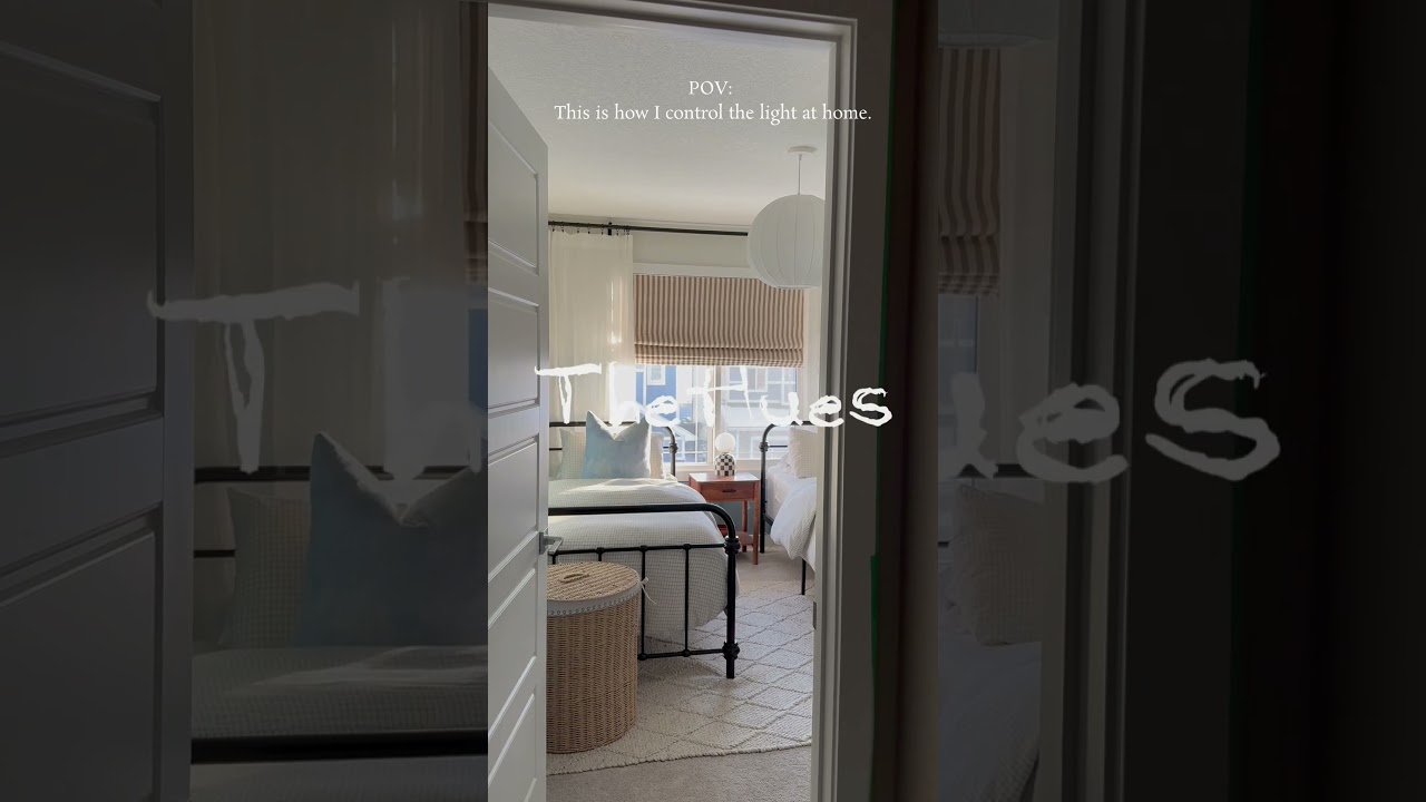 POV: This is how i control the lighting at home #romanshades #windowtreatment #shorts #kidsbedroom