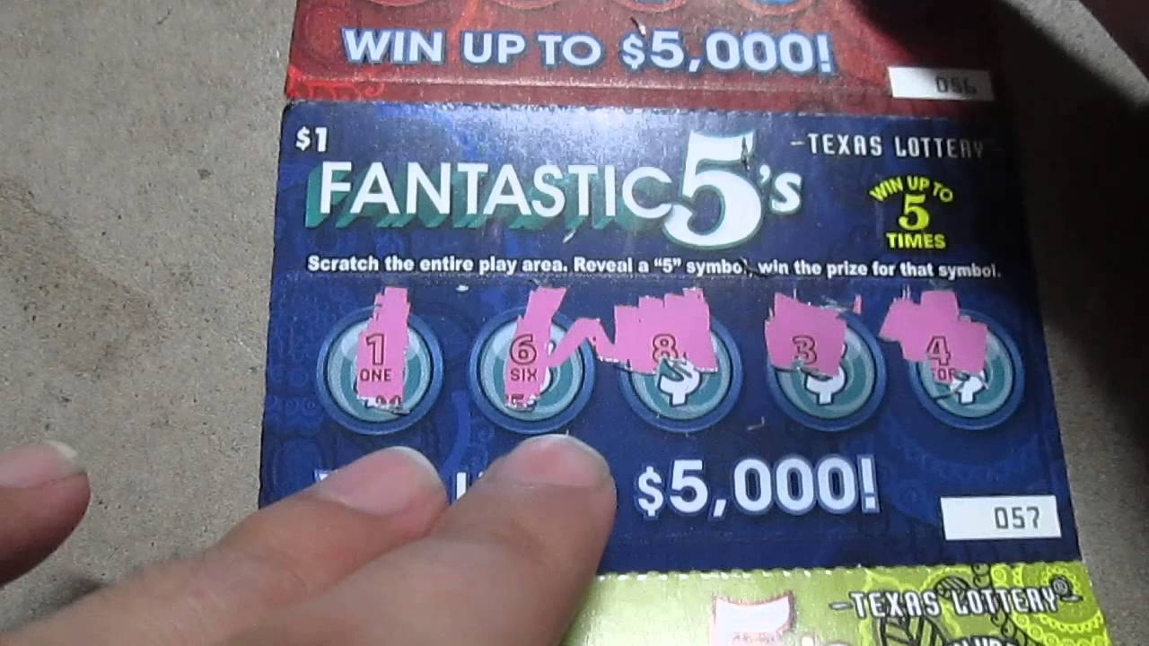 Five 1"Fantastic 5's" Scratch Offs Texas Lottery YouTube