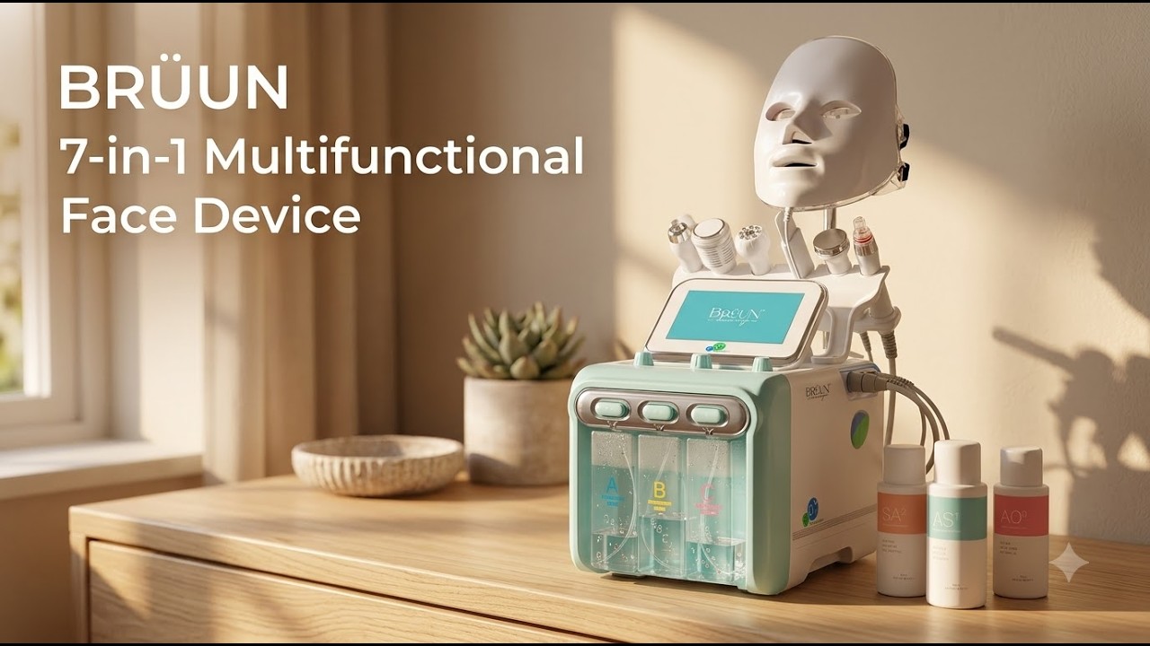Buryu　Smart Skin Care BRÜUN 7-in-1 Multifunctional Face Device - Review - YouTube