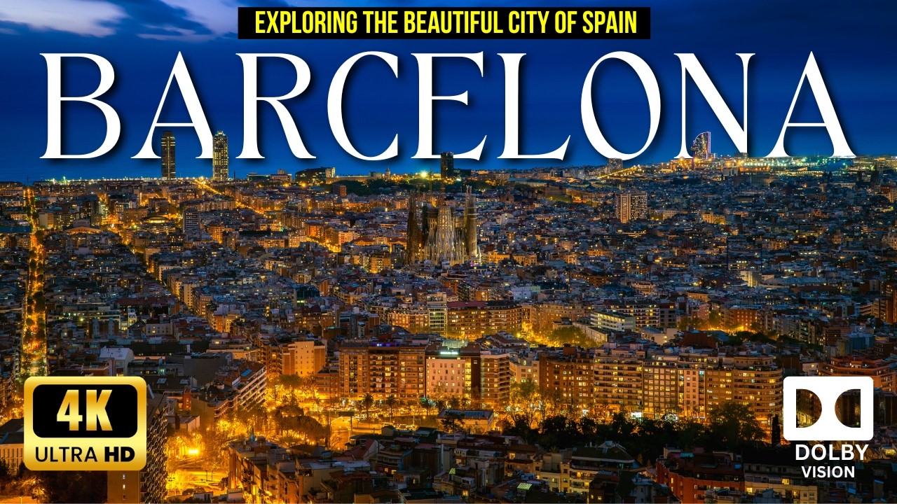 Barcelona, Spain 🇪🇸 in 4K Ultra HDR 60FPS  by drone