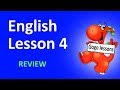 English lesson 4  review  hello whats your name school vocabulary abc