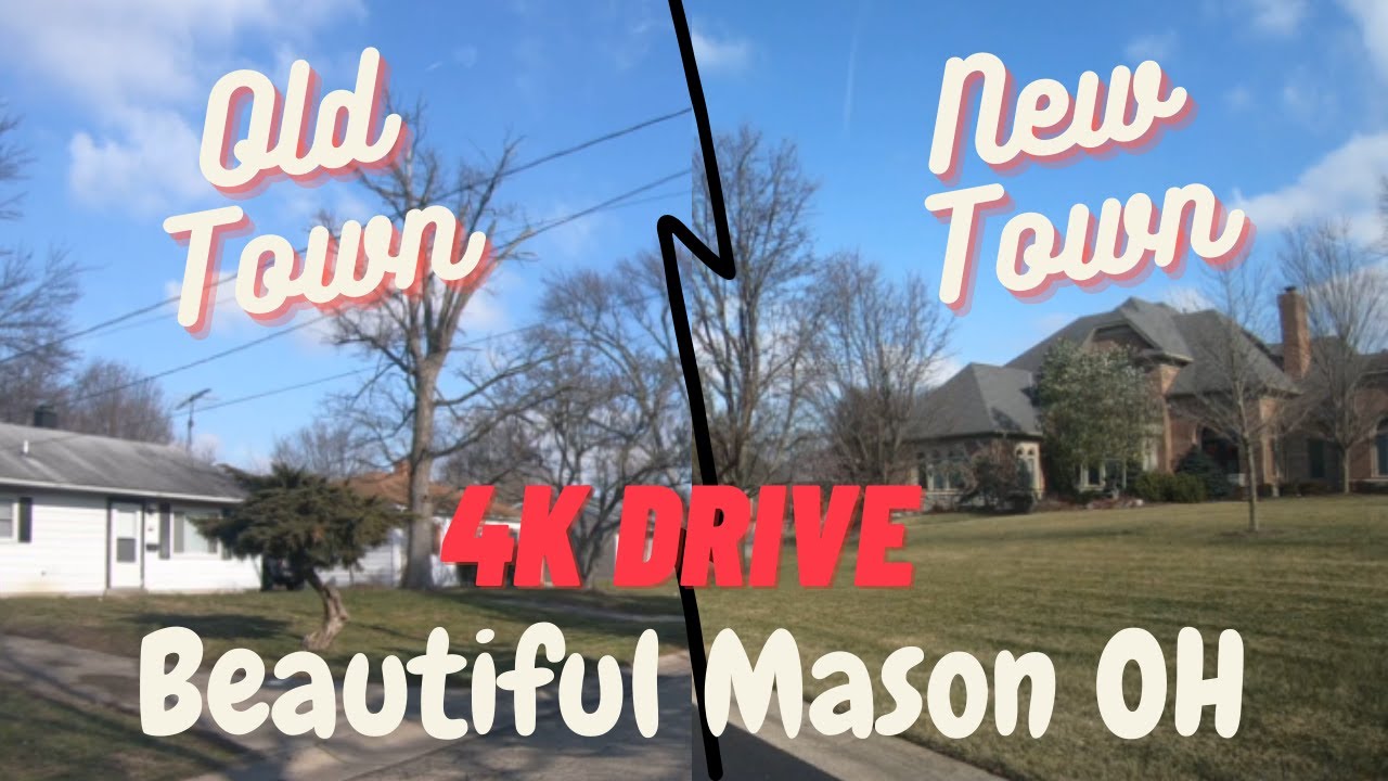 Beautiful City of Mason Ohio. Old town vs New town. 4K Drive POV Tour