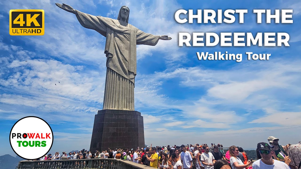 Exploring Christ the Redeemer and Hiking in Rio de Janeiro, Brazil – 4K60fps Walking Tour with Captions – Video