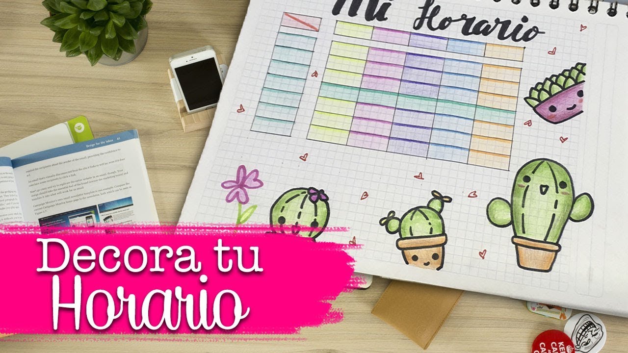 Horarios Bonitos A Mano Como hacer un horario de clases - YouTube