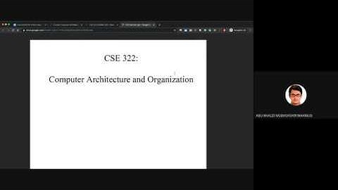 Computer Architecture and Organization Annotation Video 1