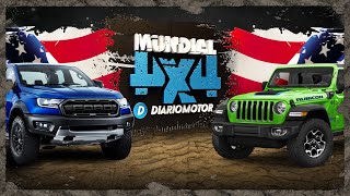 Comparativa 4x4 al límite!: Ford Ranger Raptor vs JEEP Wrangler Rubicon | Mundial 4x4 Diariomotor