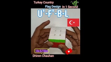 44-TURKEY Country Flag pattern in Rubik