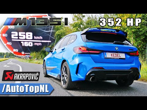 352HP BMW M135i F40 Akrapovic  REVIEW on AUTOBAHN [NO SPEED LIMIT