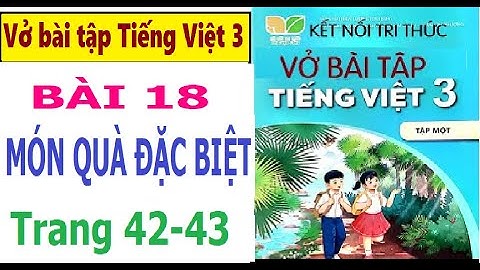 VỞ BÀI TẬP TIẾNG VIỆT 3| BÀI 18: MÓN QUÀ ĐẶC BIỆT| MÔN TIẾNG VIỆT 3, SÁCH KẾT NỐI TRI THỨC