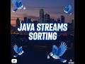 Java Streams Sorting