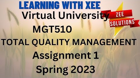 MGT510 Assignment 1 spring 2023 Virtual university of Pakistan