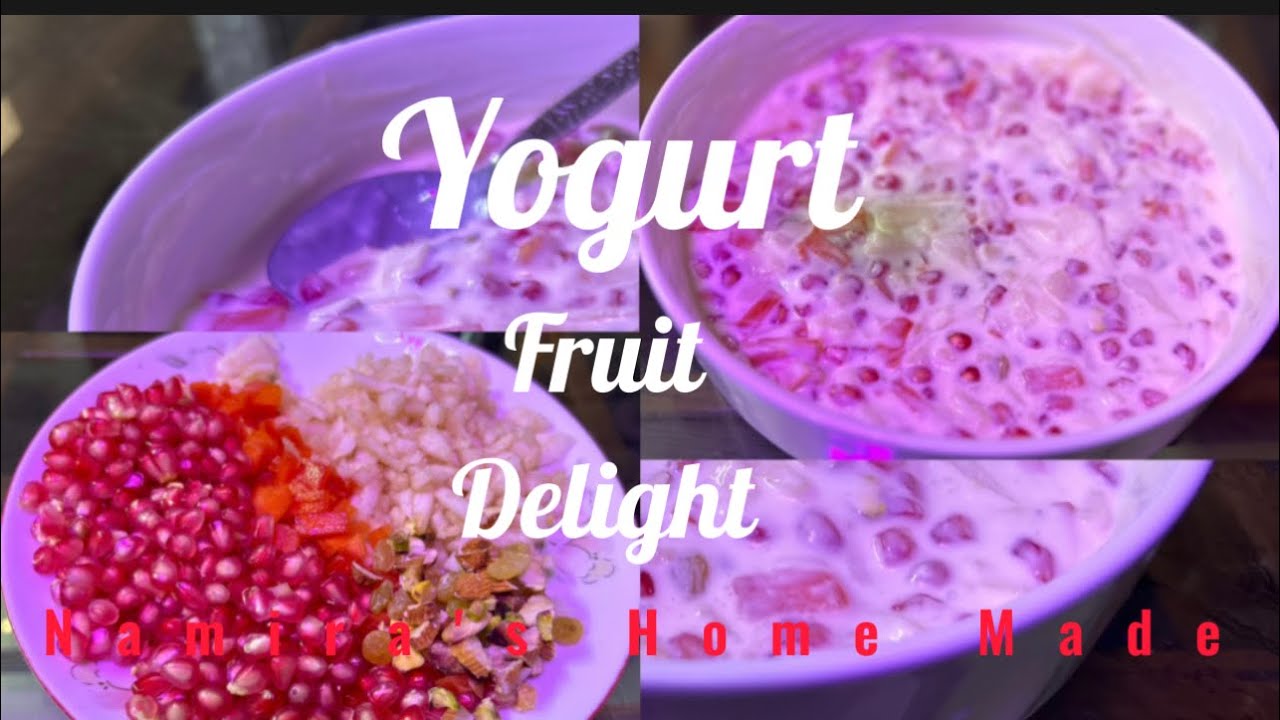 Yogurt Fruit Custard / Yogurt Fruit Delight 😋🍮 video dessert yogurt