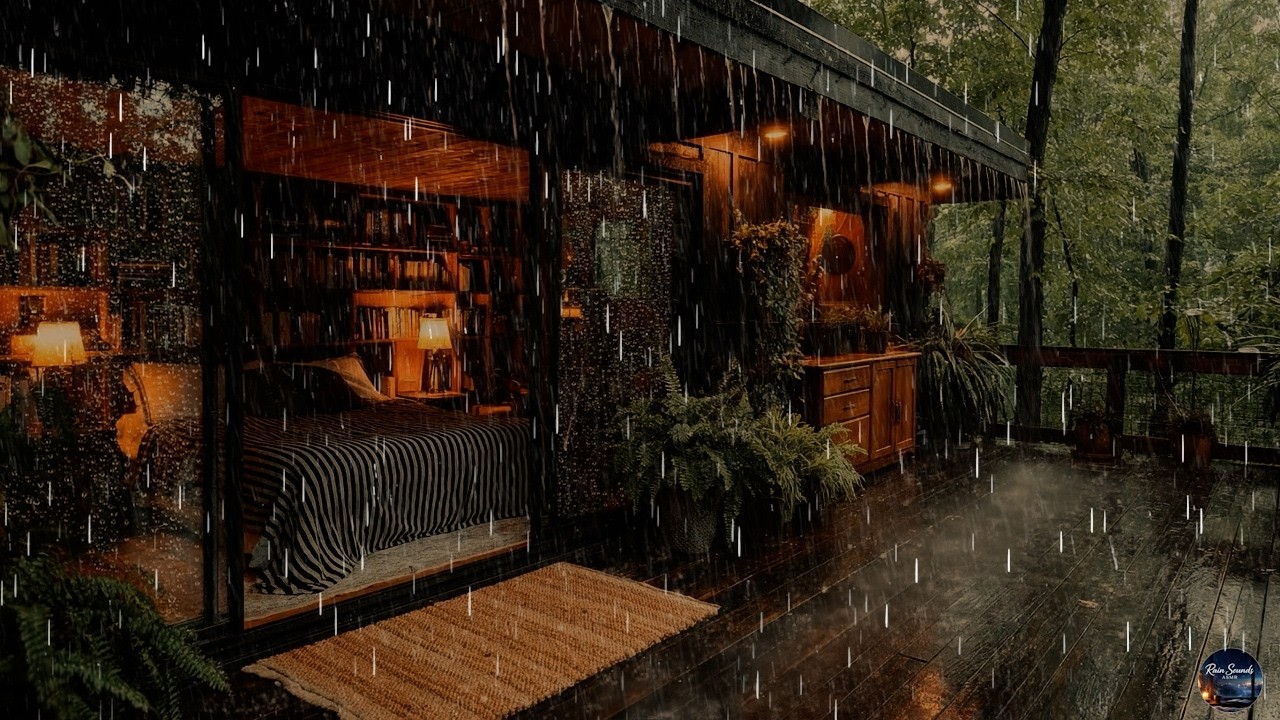 Rain Sounds for Sleep 🌧️ Calm Forest Rain at Night | Deep Rest ...