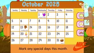 October 2025 Calendar on Nike
