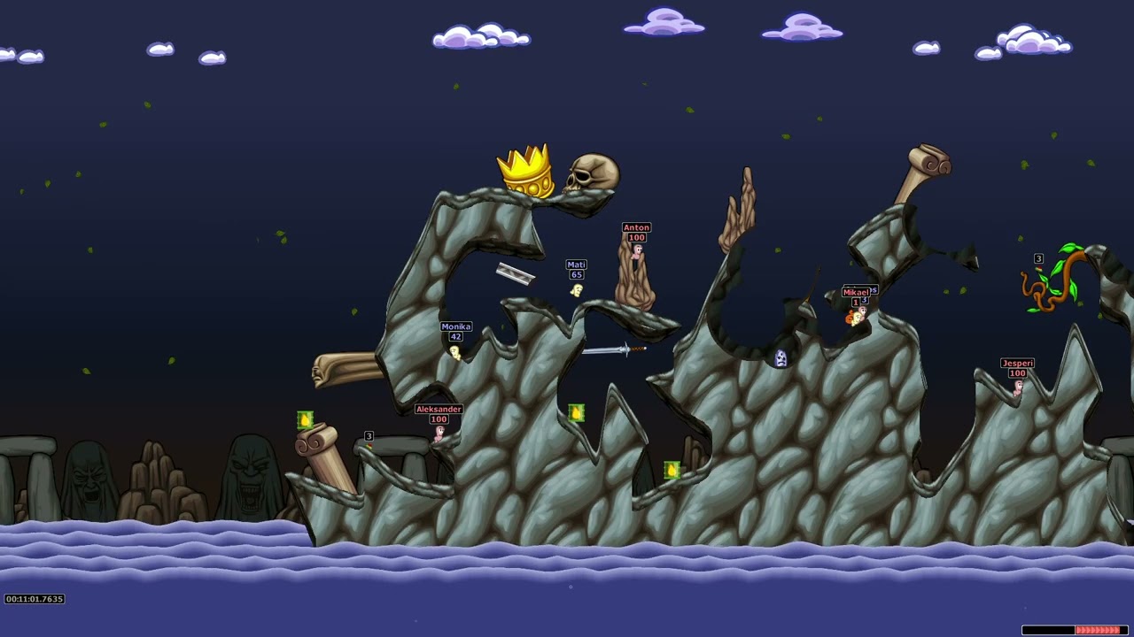 Worms Armageddon. Безкомромиссный бой Сенатора с Рафкой! Normal Cup. Skore 3:0. Senator red.