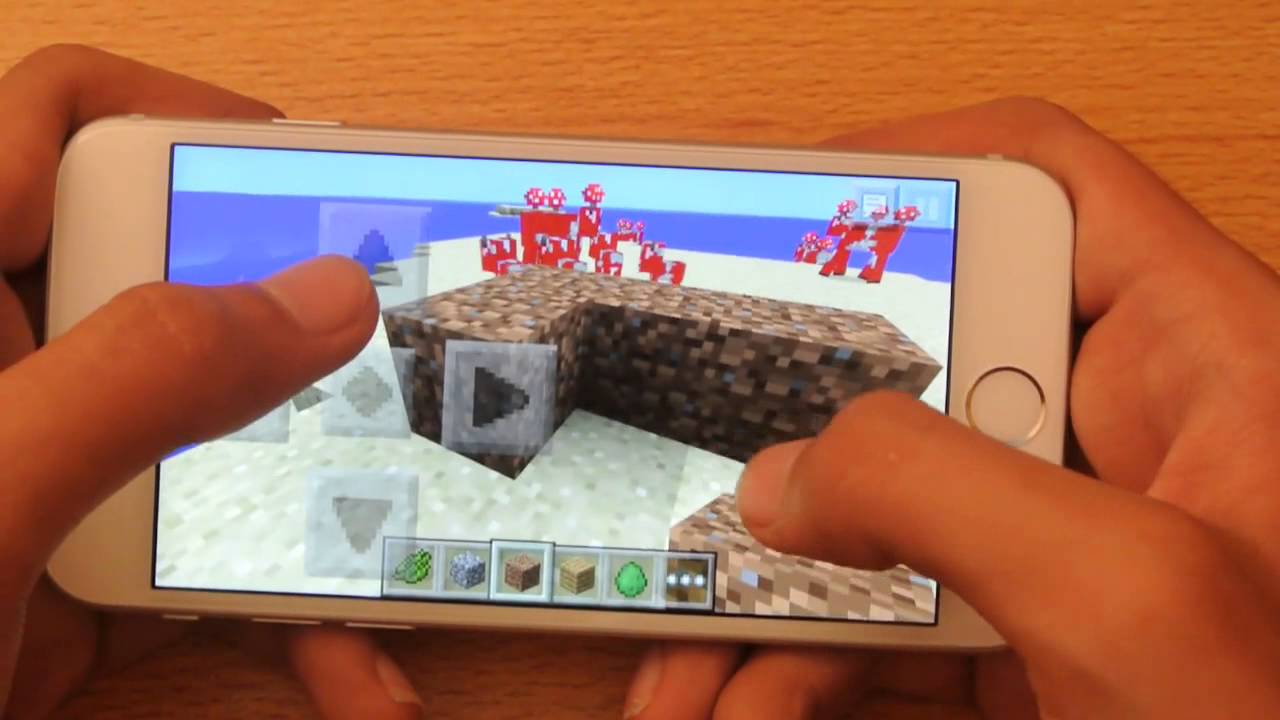 iPhone 6 Minecraft Pocket Edition Gameplay Review HD - YouTube