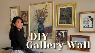 CREATING ART FOR MY LIVING ROOM GALLERY WALL paint with me + aquarium visit  dreamy art vlog