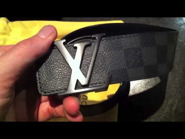 Louis Vuitton Belt Initiales Damier Graphite Black/Grey in Canvas