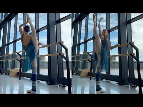 Ballet Dancer Barre Stretching with Avril Wieland