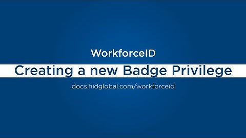 HID Visitor Manager – Creating a new Badge Privilege