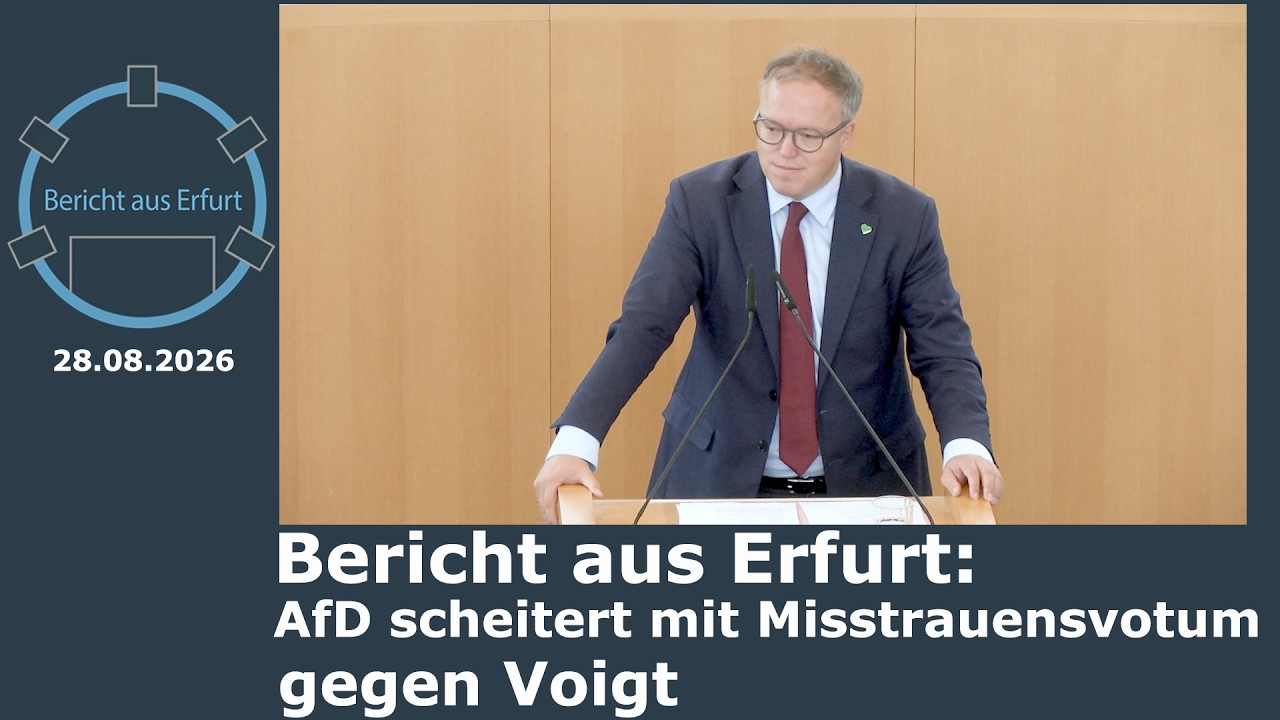 Bericht aus Erfurt: AfD scheitert mit Misstrauensvotum gegen Voigt