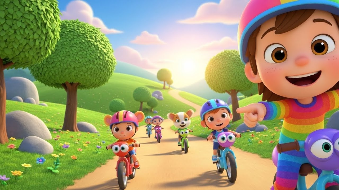 Bike Race Song | Sing Along Kids Song | Nursery Rhyme