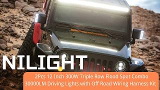 12” Triple Row LED Light Bar | Mount & Light Output