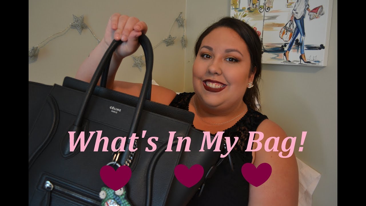 What&#39;s In My Bag | Celine Mini Luggage - YouTube