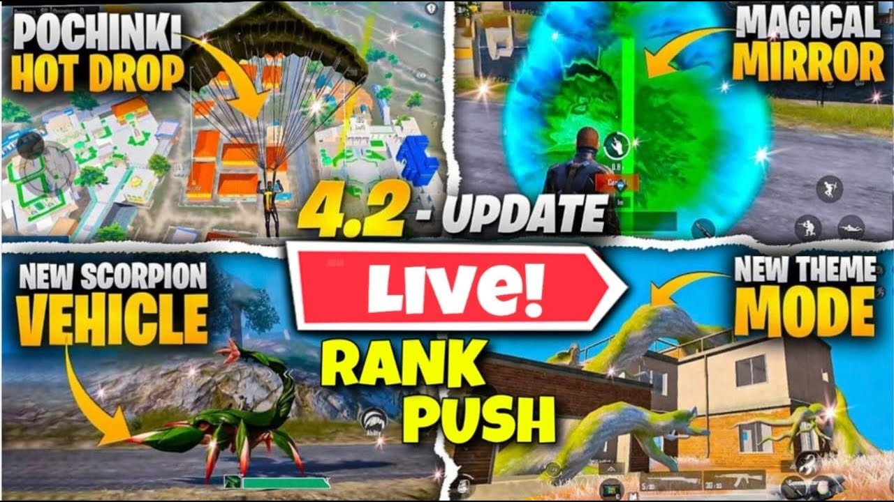 NEW SEASON NEW UPDATE LIVE BGMI 4.2 RANK PUSH 🔥 New Mode & Features | conqueror | 10
