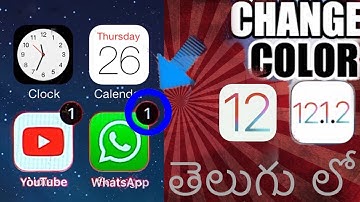 Change Notification Badge Color on iPhone in iOS 12 No Computer or Jailbreak Required in Telugu
