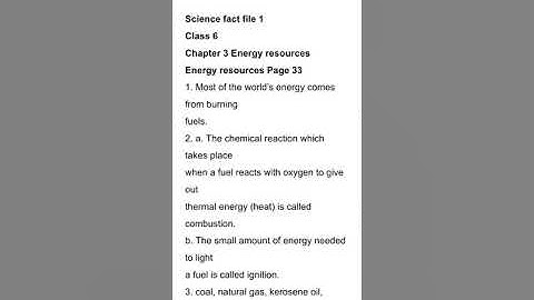 Science fact file 1 chapter#3 energy resources