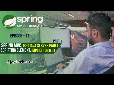 Spring MVC with JSP (Java server Page).  Spring-Ep:11 #springmvc #jsp #scripting #implicit #bengali