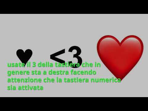 Video: Come Fare Un Cuore Su Una Tastiera