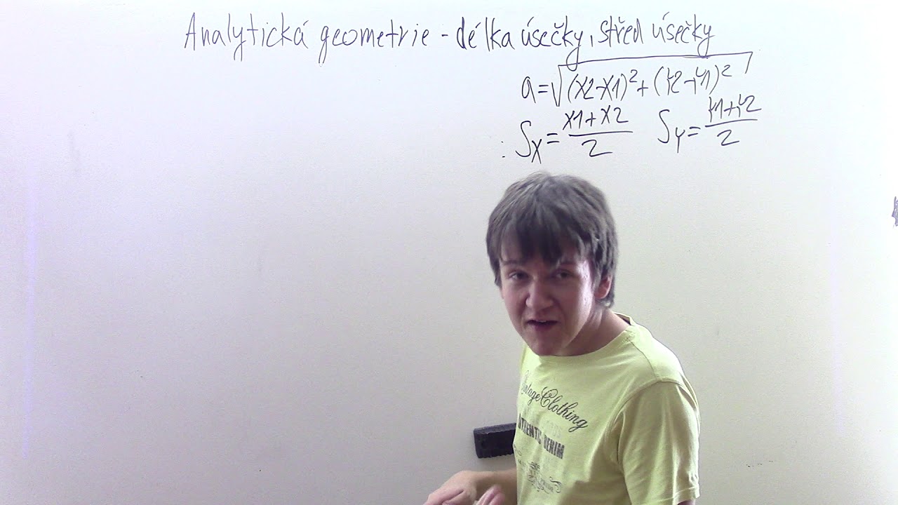 Analytická geometrie - délka úsečky, střed úsečky