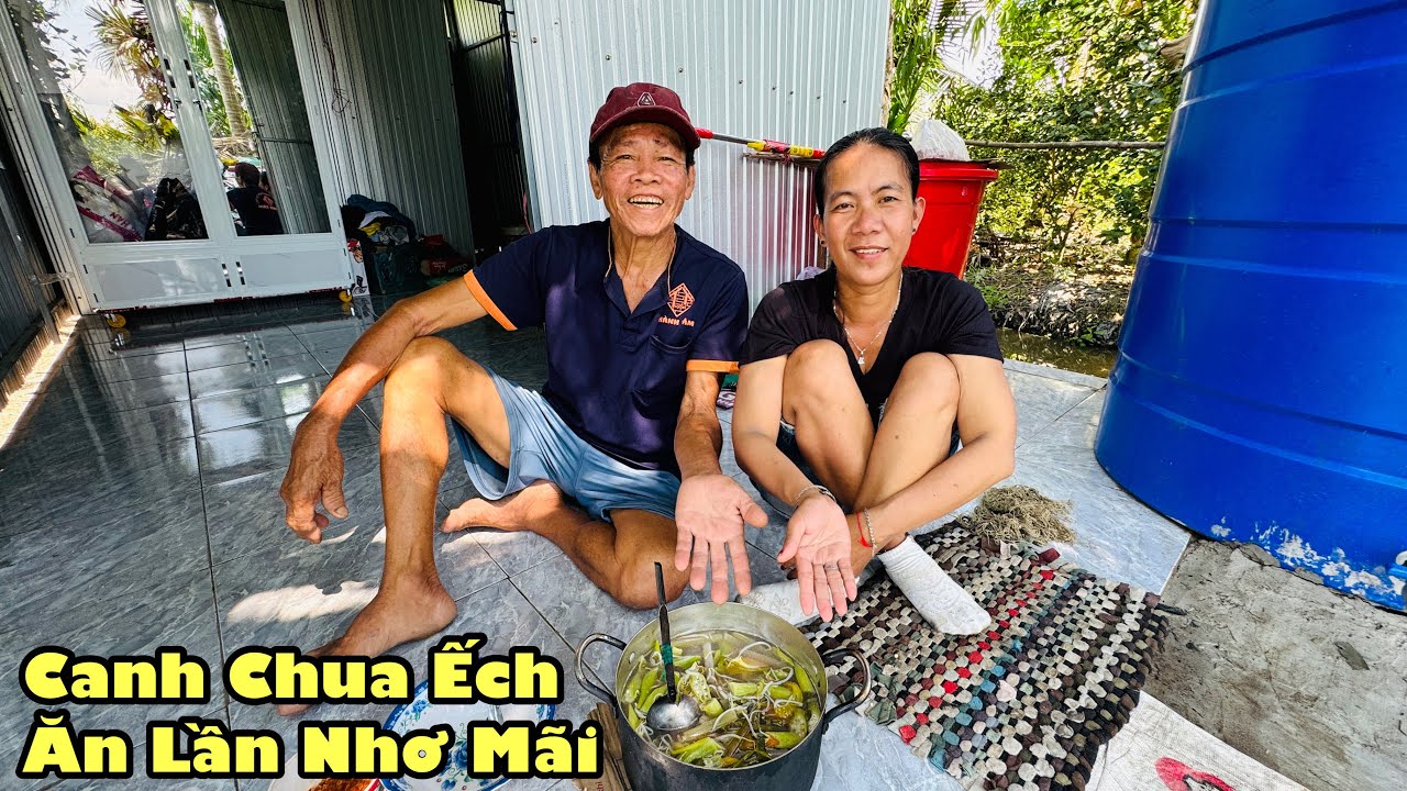 Bất ngờ anh giá được tặng 2 đôi dép luôn đồ ăn quy xuống bếp nấu canh chua ếch thơm ngon có cưỡng