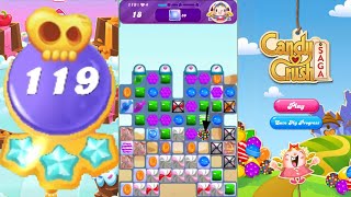 Candy crush saga level 119 । Hard level। No boosters। Candy crush 119 help। Sudheer CC Gaming