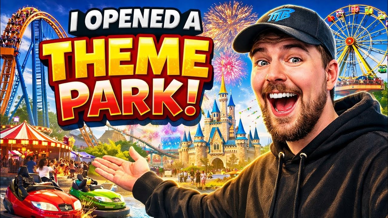 Mr beast new video i opened a theme park 🏞️ in one day 😁