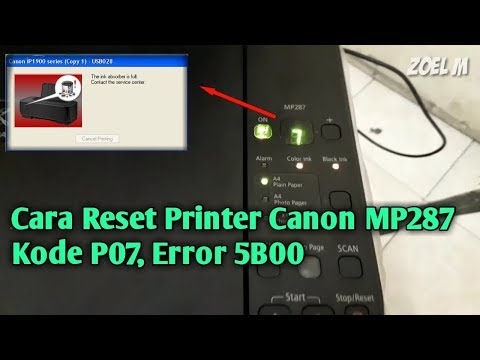 Cara Reset Printer Canon MP287. 