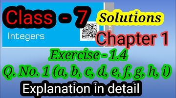 Class 7 | Chapter 1 Intergers Ex. 1.4 Solutions | Properties of Division of Integers