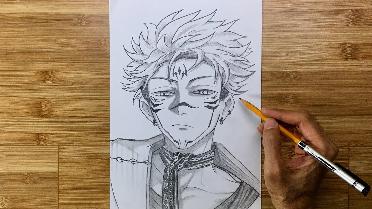 How to Draw Sukuna - Jujutsu Kaisen | Drawing Simple Anime #313 ...