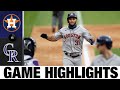 Astros offense erupts for 10 runs in win | Astros-Rockies Game Highlights 8/20/20