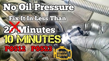 Silverado Low Oil Pressure Problem / How to Replace Oil Pressure Sensor / P0521 P0523