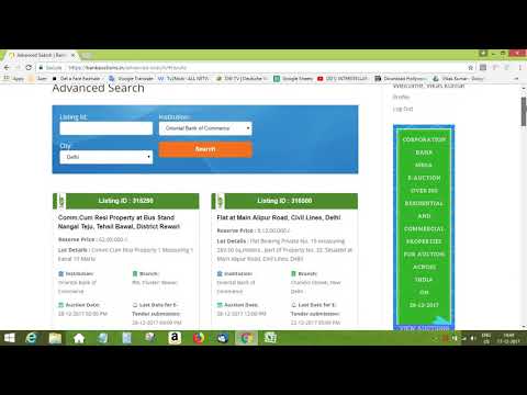 Bankauctions.in online bid submission Hindi - video from ForeclosureIndia