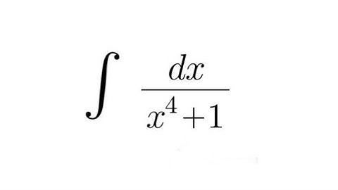 Quick solution to integral 1/(1+x^4)